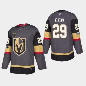 Vegas Golden Knights Pelipaita #29 Marc-Andre Fleury 100th Anniversary 2018 Inaugural Season Authentic Musta